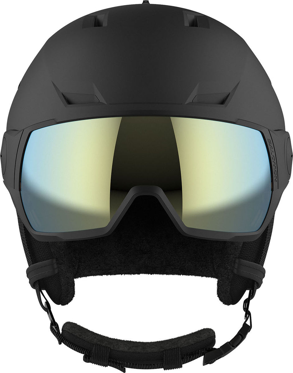 Casque de ski réglable avec lunettes et coussinets d'oreille pour