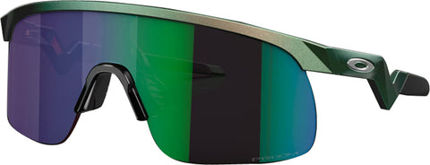 Oakley Lunettes de soleil Resistor - Matte Silver Green Colorshift - Lentilles Prizm Jade Iridium - Jeune