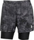 adidas Short 2 en 1 Own The Run Spray Dye - Homme - Grey Four - Black