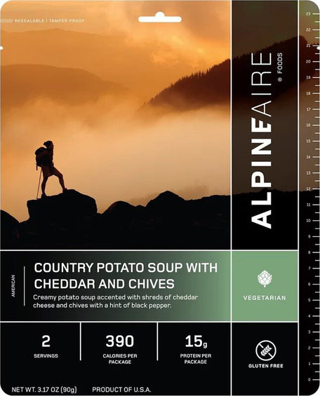 AlpineAire Foods Soupe rustique avec pommes de terre, cheddar et ciboulette