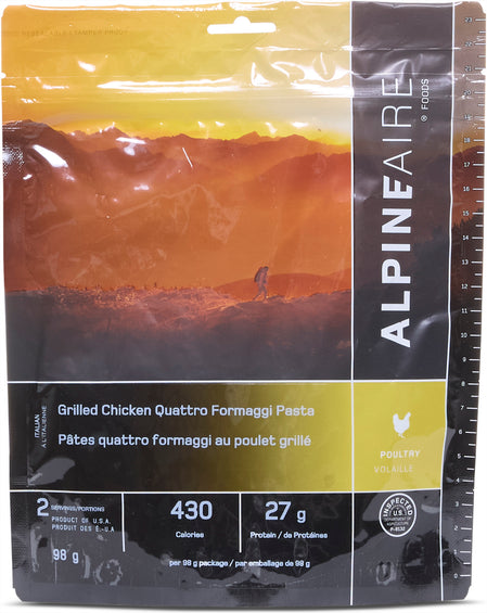 AlpineAire Foods Pâtes quattro formaggi au poulet grillé