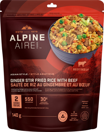 AlpineAire Foods Sauté de riz au gingembre et au bœuf