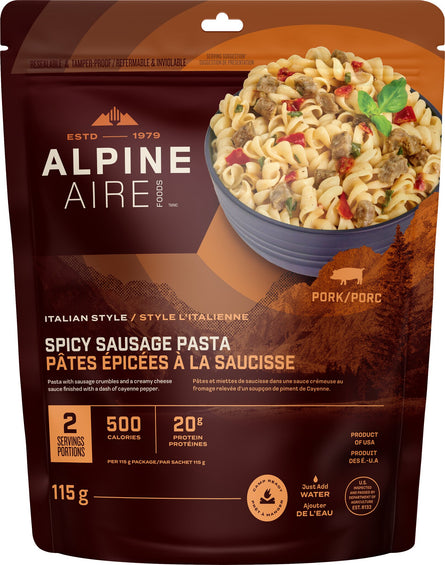 AlpineAire Foods Pâtes épicées à la saucisse
