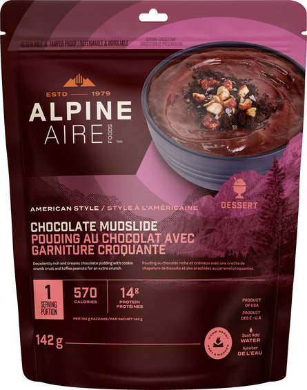 AlpineAire Foods Pouding au chocolat avec garniture croquante