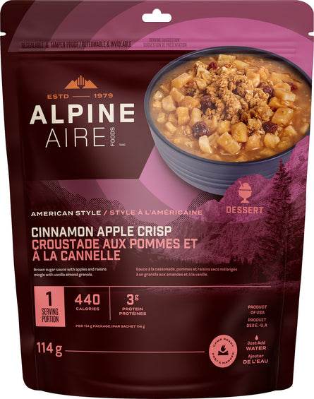AlpineAire Foods Croustade aux pommes et à la cannelle