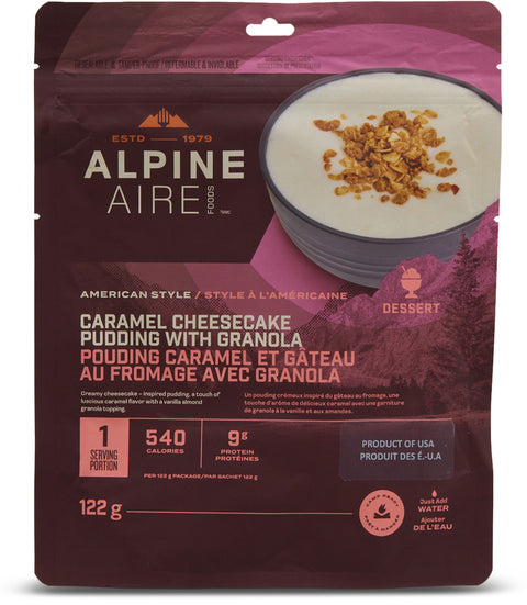 AlpineAire Foods Pouding caramel et gâteau au fromage avec granola