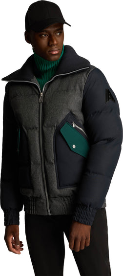 Alpenhaus Blouson aviateur matelassé d’aspect denim avec col côtelé rabattable Sebonack - Homme