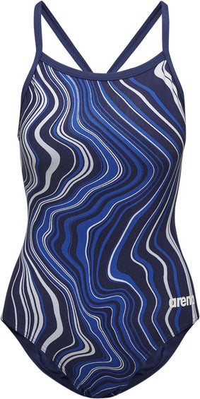 arena Maillot de bain une pièce imprimé marbré Lightdrop Back - Femme