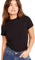 Boody T-shirt côtelé à col rond - Femme - Black
