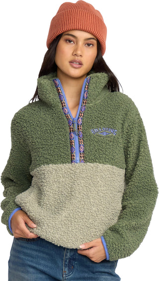 Billabong Chandail en molleton à col montant et demi-glissière Horizon - Femme