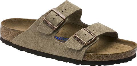 Birkenstock Sandales Arizona Lit de pied souple cuir suède [Étroite] - Femme