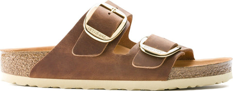 Birkenstock Sandales Arizona Big Buckle cuir huilé [Étroite] - Femme
