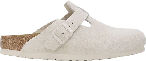 Birkenstock Sandales en cuir suédé à assise plantaire souple Boston [Étroite] - Unisexe