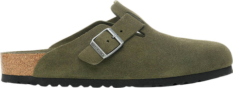 Birkenstock Sabot en cuir suède à semelle souple Boston - Unisexe