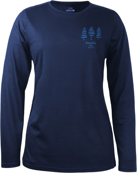 Bonnetier Haut à manches longues en laine mérinos Stretchwool 160 Logan - Femme