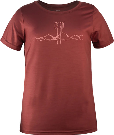 Bonnetier T-shirt ultraléger en mérinos Carmine - Femme