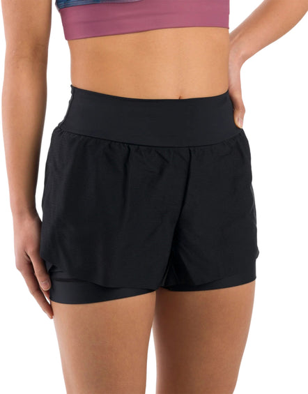 BRAVA Short de course fendu en filet 2-en-1 - Femme