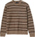 Brixton Chandail à col rond Midnight - Homme - Multi Neutral Stripe
