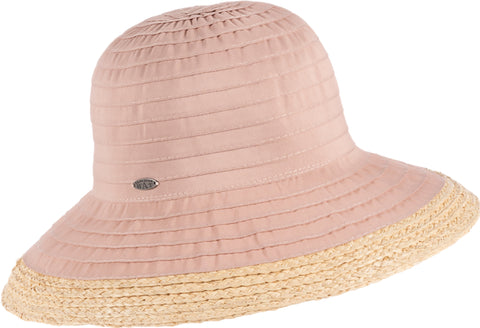 Canadian Hat Chapeau cloche grand en ruban avec raphia Cuccia - Femme