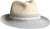 Canadian Hat Fedora court bicolore avec detail de paille Fulvio - Unisexe - Blue Mix