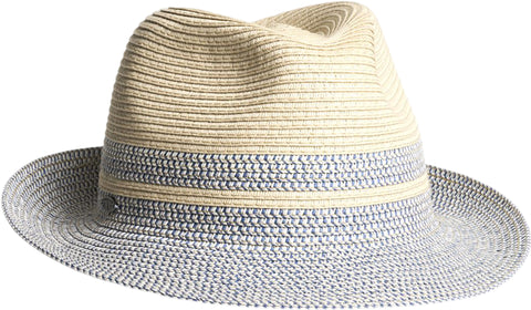 Canadian Hat Fedora court bicolore avec detail de paille grand Fulvio - Unisexe