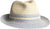 Canadian Hat Fedora court bicolore avec detail de paille grand Fulvio - Unisexe - Blue