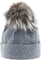Canadian Hat ORWEL-P ORMOS BONNET PLISSÉ AVEC POMPON EN FOURRURE RECYCLÉE - Femme - Heather Grey