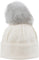 Canadian Hat ORWEL-P ORMOS BONNET PLISSÉ AVEC POMPON EN FOURRURE RECYCLÉE - Femme - White