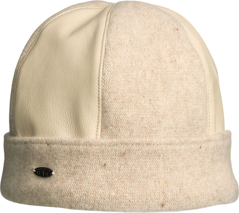 Canadian Hat Arli - Tuque en laine et cuir - Femme
