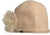 Canadian Hat CICI — TUQUE ORMOS AVEC POM POM EN FOURRURE RECYCLÉE - Femme - Camel - Mix