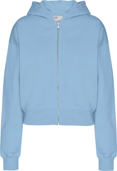 Colorful Standard Chandail à capuchon écourté à glissière Organic - Femme