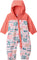 Columbia Combinaison de pluie Critter Jitters III - Nourrisson - Satin Pink Outerbounds - Hot Coral
