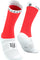 Compressport Chaussettes de vélo v4.0 Pro Racing - Unisexe - Fluo Red - White