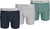 Calvin Klein Boxeurs longs paquet de 3 Icon Cotton Stretch - Homme - Shoreline - Grey Heather - Lively Teal