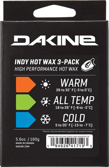 Dakine Cire chaude paquet de 3 Indy 160g