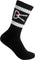 District Vision Chaussettes en coton USA - Paquet de 2 - Unisexe - Black - White Stripe
