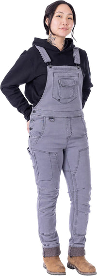 Dovetail Workwear SALOPETTE FRESHLEY HOTSWAP STRETCH DENIM À RABAT - Femme