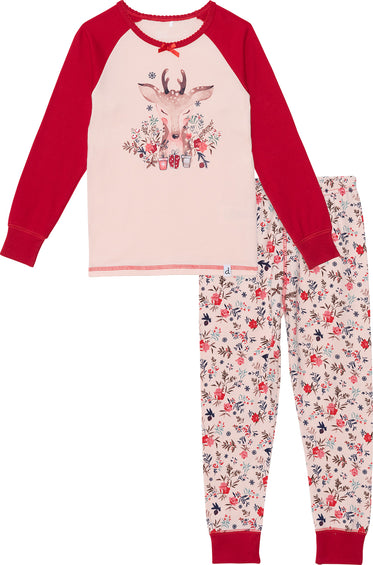 Deux par Deux Ensemble pyjama deux pièces en coton biologique avec imprimé de cerf - Grande Fille