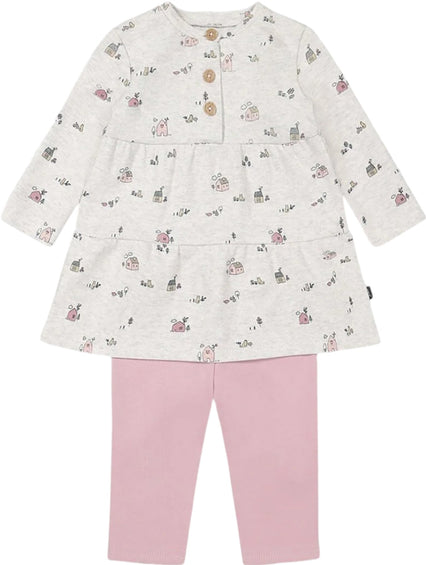 Deux par Deux Ensemble tunique longue et legging imprimé en coton biologique - Toute-Petite Fille