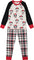 Deux par Deux Pyjama deux pièces en coton biologique avec imprimé chiens de Noël - Grand Garçon - Oatmeal Mix Christmas Dog Print