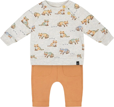 Deux par Deux Ensemble haut et pantalon en coton biologique avec imprimé - Bébé garçon