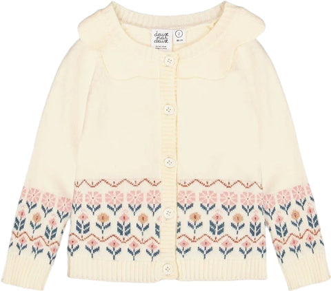 Deux par Deux Cardigan en tricot jacquard - Grande fille