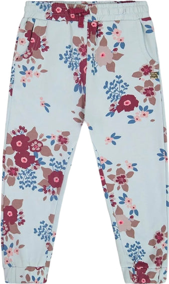 Deux par Deux Pantalon de survêtement en molleton à imprimé de fleurs - Grande fille