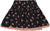 Deux par Deux Jupe évasée en viscose à imprimé de fleurs - Petite fille - Black Printed Flowers