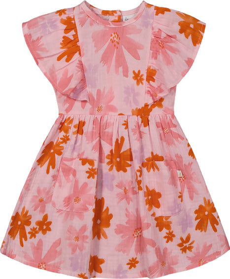 Deux par Deux Robe en mousseline imprimée - Petite fille