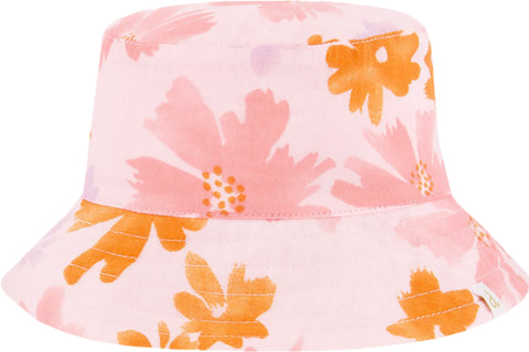 Deux par Deux Chapeau bob en mousseline imprimée - Bébé fille