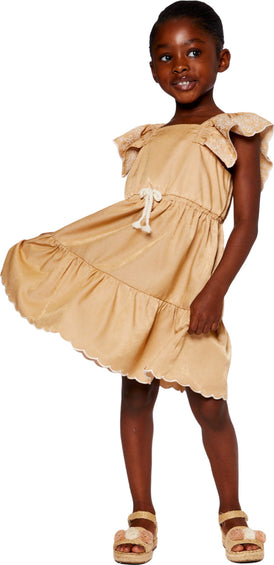 Deux par Deux Robe en chambray avec broderie - Petite Fille