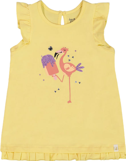 Deux par Deux Tunique à volants en coton biologique - Grande fille