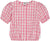 Deux par Deux Haut à manches bouffantes à carreaux - Grande fille - Prism Pink