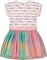 Deux par Deux Robe bi-matière avec jupe en tulle - Petite fille - Printed Friendship Bracelets